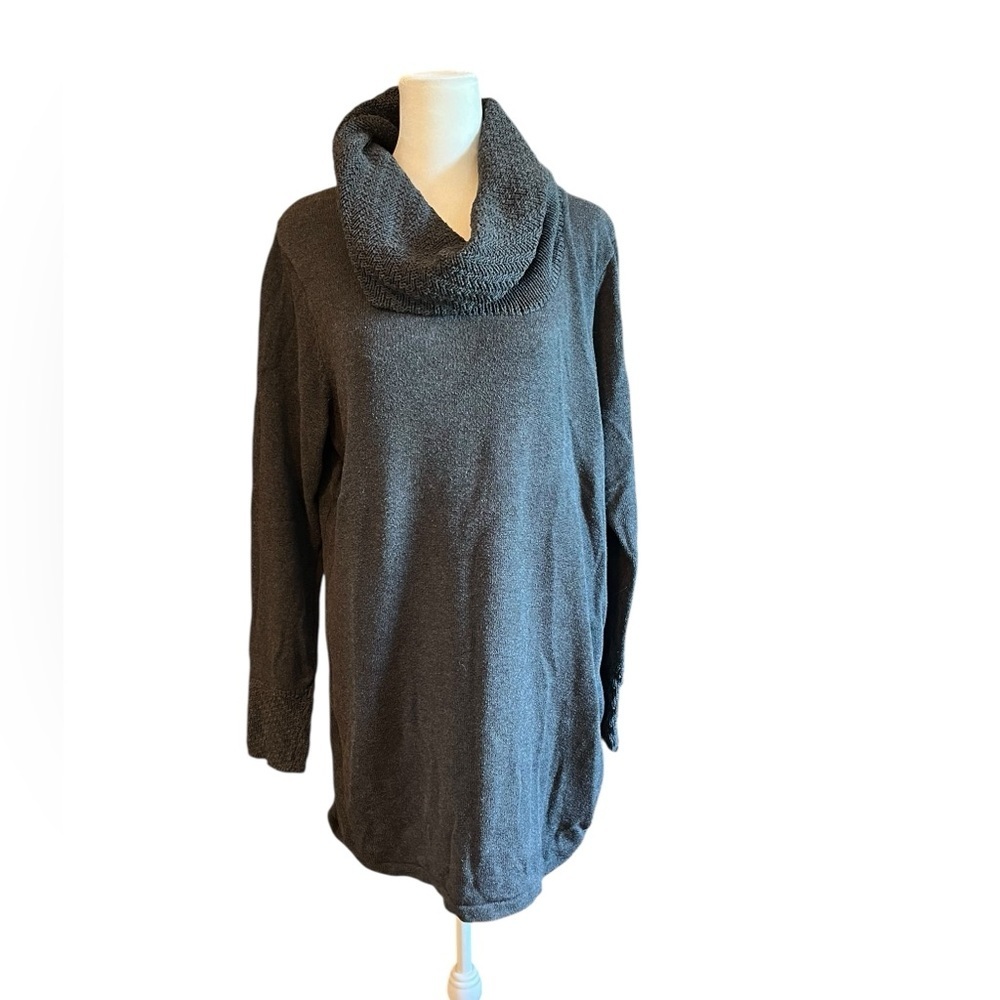 Calvin Klein Jeans Charcoal Cowl Neck Sweater Dress
